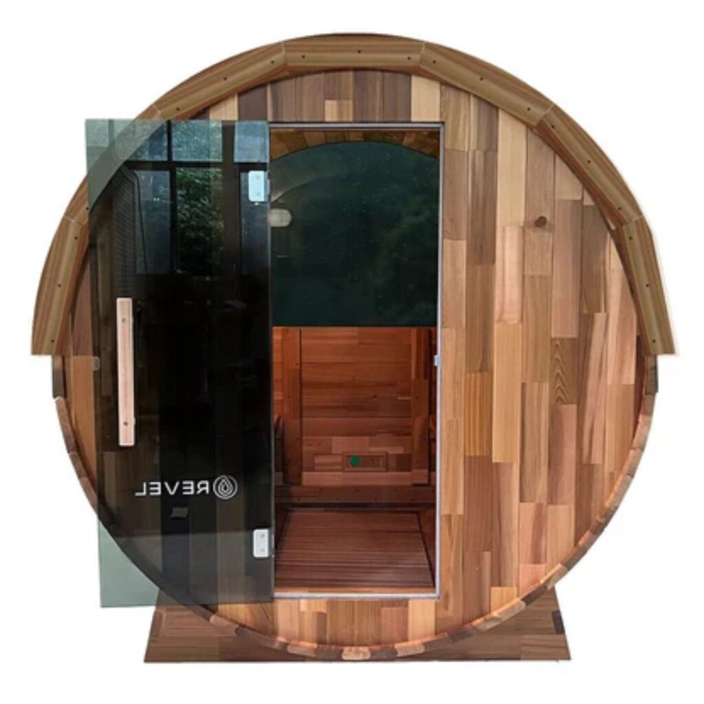 revel recovery edennview traditional barrel sauna