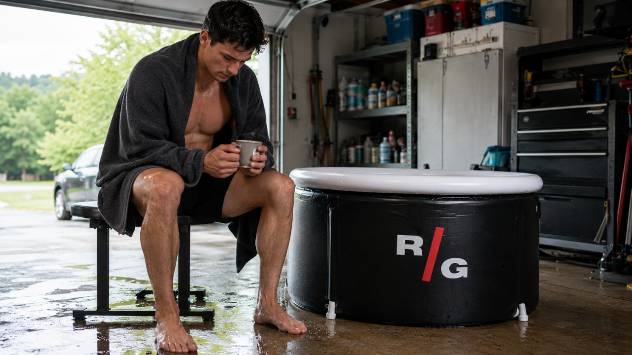 What Should You Do After an Ice Bath? Safe Warming and Recovery Tips 1 a man warming up after doing an ice bath